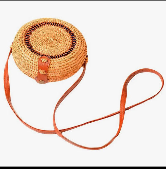 Tropicana Woven Straw Circle Bag