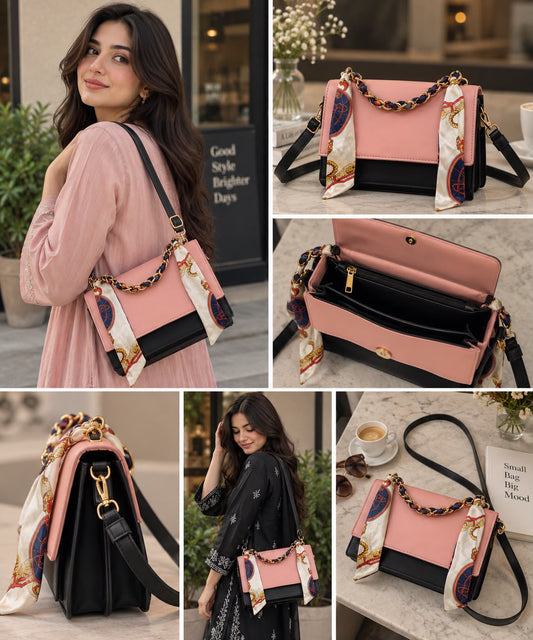 Amelia Scarf-Detail Crossbody Bag