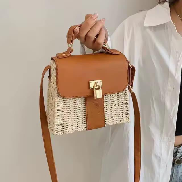 Straw Crossbody Bag